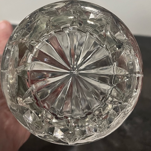 Vintage clear glass small pitcher pressed pineapple diamond design 5” tall - Picture 6 of 7